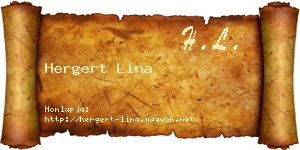 Hergert Lina névjegykártya